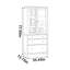 American style high quality furniture bookcase