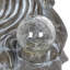 Statue de gnome à méditer solaire avec boules craquelées en verre Good Time