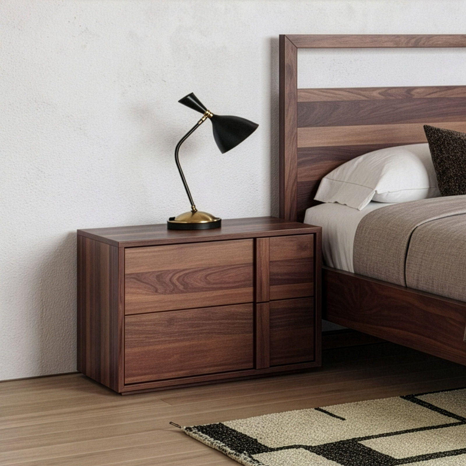 Alvarez 5 - Piece Bedroom Set, Walnut, California King