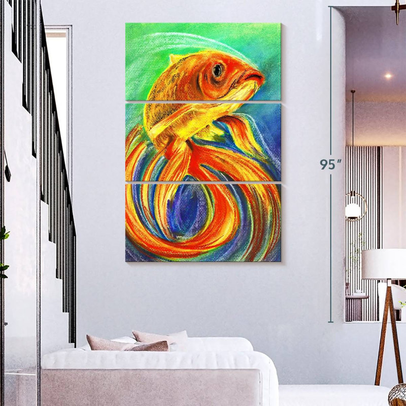 Brampt Gold Betta Fish, 74" H x 48" W
