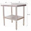 Table de préparation robuste en acier inoxydable avec tablette réglable