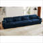 Canapés modulaires | Très grand canapé-lit modulaire en L avec repose-pieds pour salon | Velours | Bleu royal-703359961