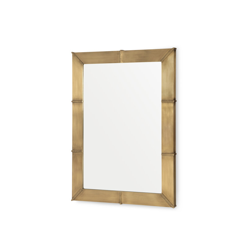 Brea Rectangle Brass Wall Mirror