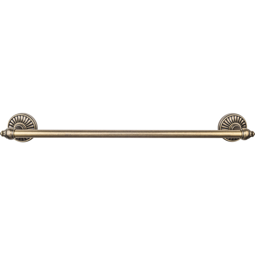 Tuscany Bath Single 20 1/2" Wall Mounted  Towel Bar Top Knobs 