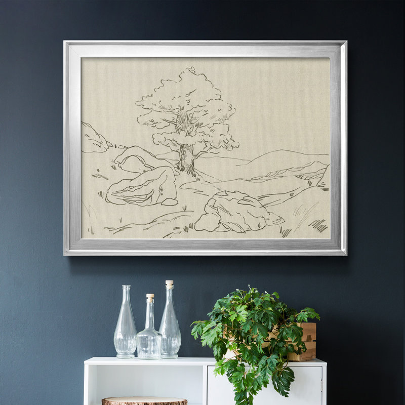 Chêne Christchurch II, H 30,5 po x l 42,5 po x P 1 po, Papier avec cadre argenté, Pas de tapis