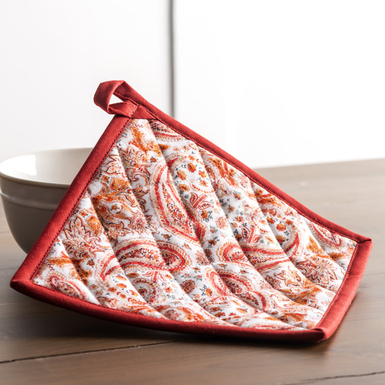 Luxurious Oven Mitt & Quilted Pot Holders, Linen-Cotton, Set