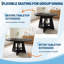 Table de salle à manger ovale, table de cuisine de style campagnard de 150 cm pour 4 à 8 personnes-927707004