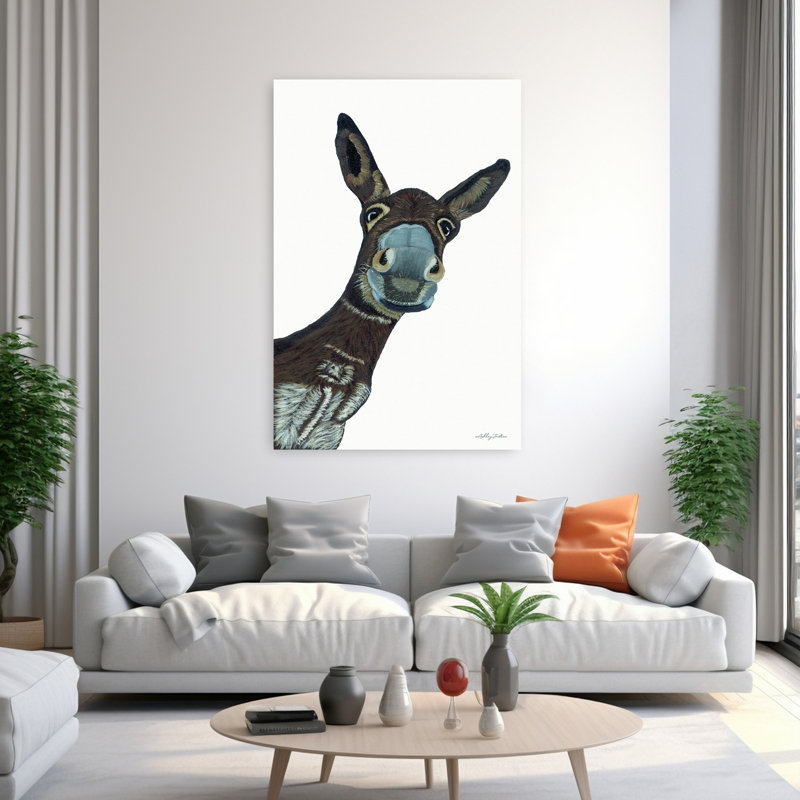 «Hey There Donkey», art contemporain, H 60 po x l 40 po