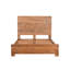 Structure de lit brun en bois massif