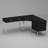 70.9"W L-Shaped Office Desk With 4 Drawers