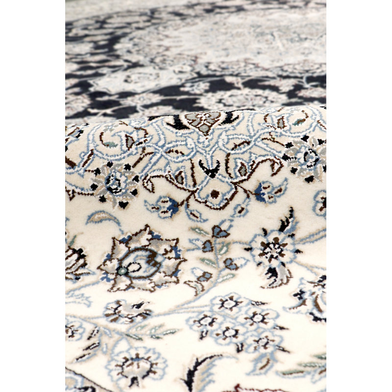 Azerbaijan Hand Knotted Wool Oriental Area Rug in Navy