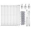 Chain Link Fence With 13 Flanged Posts Galvanised Steel-49146322-49146324