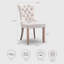 Ensemble de 4 chaises de salle à manger rembourrées en velours, beige-2134824692-2134824455