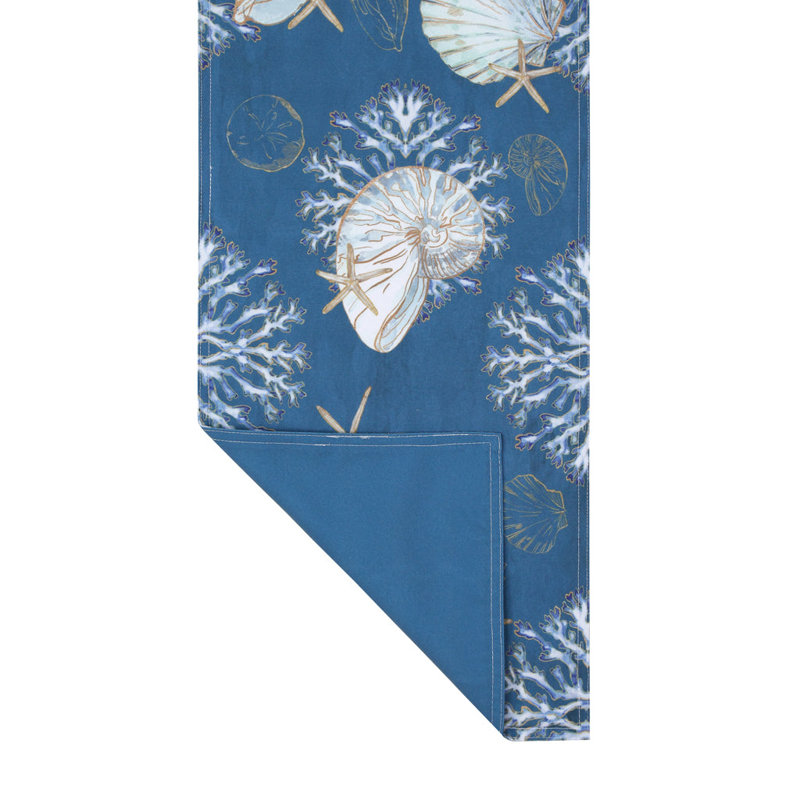 Playa Shells Abstract Table Runner, 90" L x 13" W