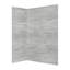 Ensemble de 4 panneaux muraux d'angle pour douche, couleur gris brumeux, 152 cm (L) x 81 cm (P) x 203 cm (H).