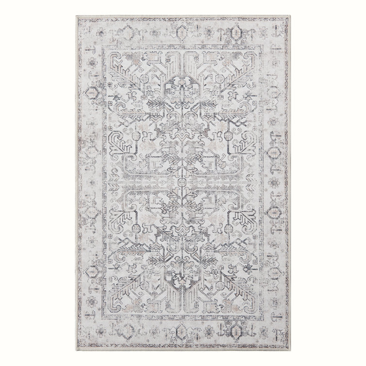 Olekseij Chenille Mashine Washable Vintage Indoor Arae Rug with Non-Slip Backing for Bedroom Living Room Kitchen Entryway