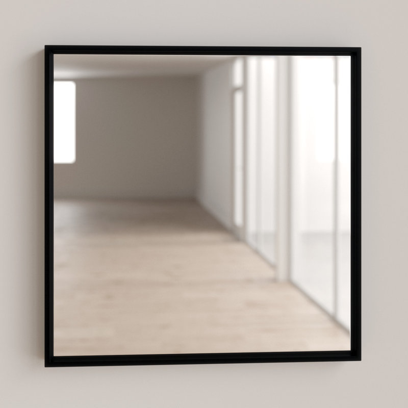 Alana Metal Flat Wall Mirror, 52cm H x 52cm W