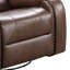 Fauteuil inclinable et pivotant manuel Teli, similicuir brun foncé