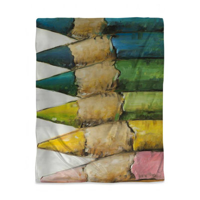 Color Pencils Standing Duvet Cover | Contemporary Home Decor