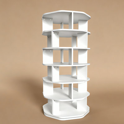 7-tier 360° Rotating Shoe Rack Tower，space-saving Spinning Organizer For Entryway, Closet & Corner
