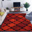 Modern Red Geometric Area Rug & Runner – Non Slip Large Living Room, Bedroom, Hallway & Kitchen Carpet-1131556068