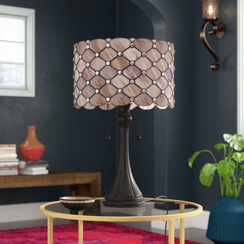 Arietta Metal Table Lamp, Rose