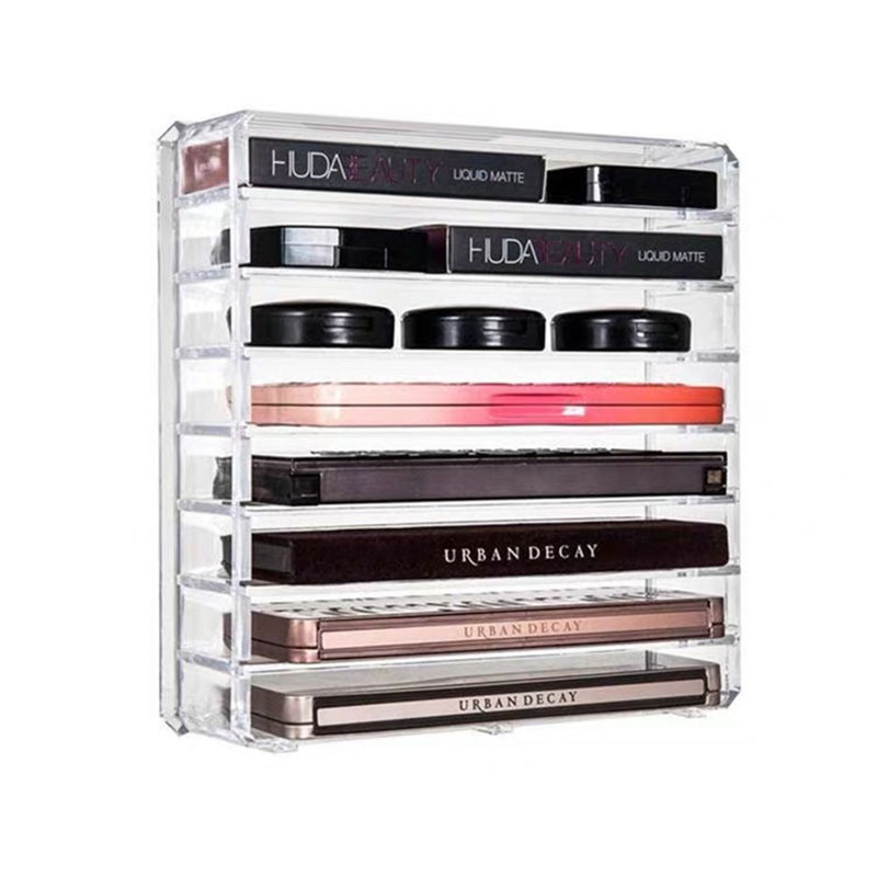 Kampff Acrylic 8 Compartment Makeup Organizer