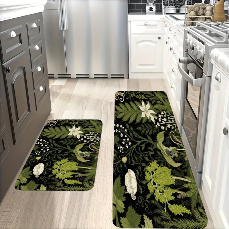 Tapis de cuisine antidérapant 2 pièces