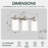 3-Light Dimmable Vanity Light With Milk Glass Shades Brushed Nickel Finish-125104598