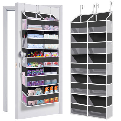 Hanging Jewelry Organizer With Zippered Pockets - Necklace & Earring Holder For Closet, Wall, Or Door, Grey - View #12