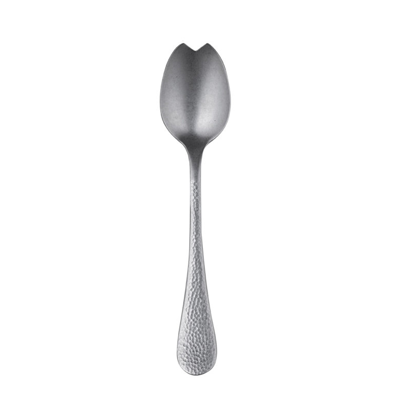 Epoque Stainless Steel Salad Servers, Pewter Silver