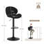 Swivel Upholstered Adjustable Height Counter Stool with Metal Frame-420180261