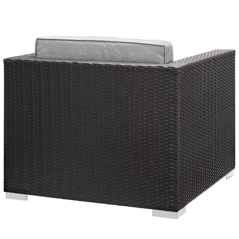 Fauteuil d'extérieur gris espresso Ameil