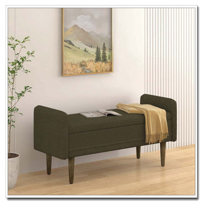 Banc de rangement en velours Teddy