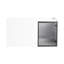 Meuble-lavabo 36 po blanc brillant avec 1/2 porte en verre gris, fonction de fermeture en douceur, contreplaqué à personnaliser - lavabo non inclus 2 portes modernes, meuble-lavabo, demi-porte