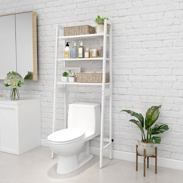 Daphny Solid Wood Freestanding Over-the-Toilet Storage Ebern Designs