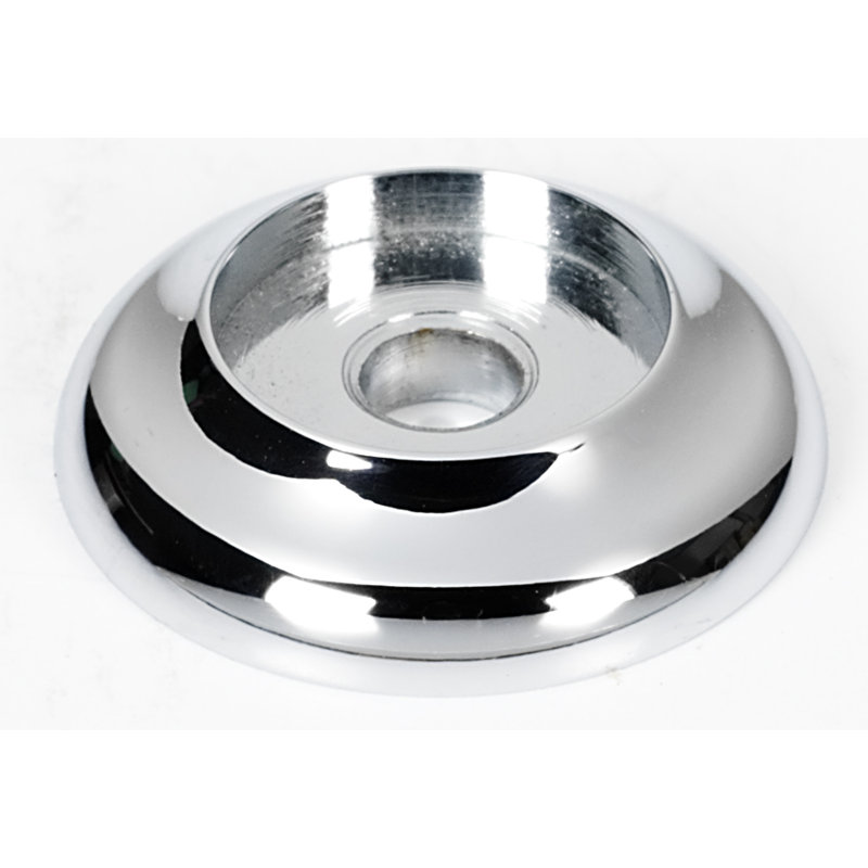Metal Knob Backplate, Polished Chrome