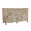 Commode combinée en bois massif à 6 tiroirs Harleen-66425933