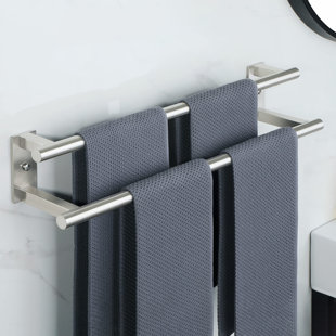 24" Wall Mounted Stainless Steel Bathroom Towel Rack