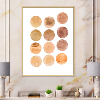 " Twelve Circle In Shades Of Brown "