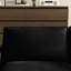 Canapé modulaire modulaire en noir à 4 places avec coussins, enveloppement profond moderne en forme de L et sièges confortables surdimensionnés, renfort de ressorts, amovible pour la chambre à coucher, soutien, vie