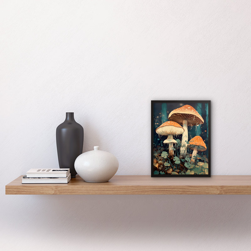 Adamczak Mushroom Fungi Watercolour Magical Forest - Single Picture Frame Print