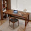 Bureau rectangulaire en bois massif noyer clair-1764011406