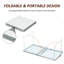 Table de camping pliante de 47 po avec hauteur réglable, table portable légère avec poignée de transport, table de camping pliante pour l'extérieur