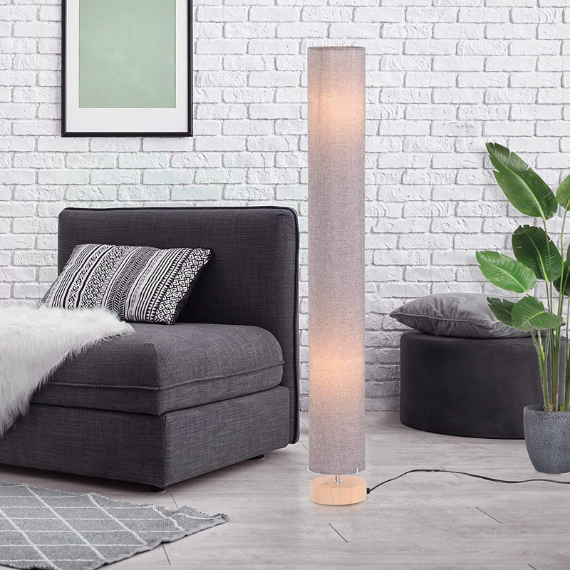 Chesapeake 120cm Column Floor Lamp, Grey