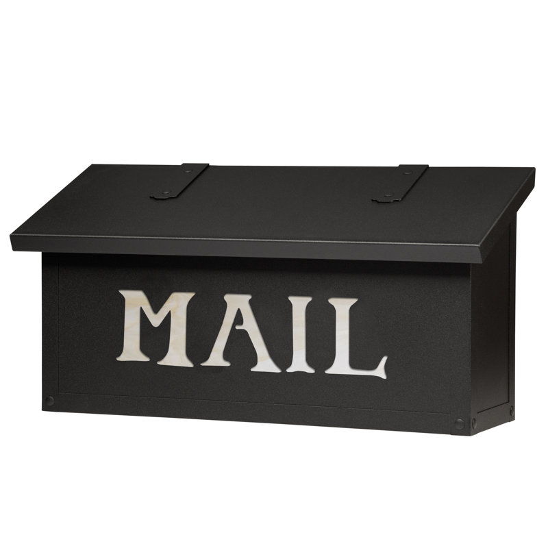 Boîte aux lettres murale classic, Noir texturé, Miel
