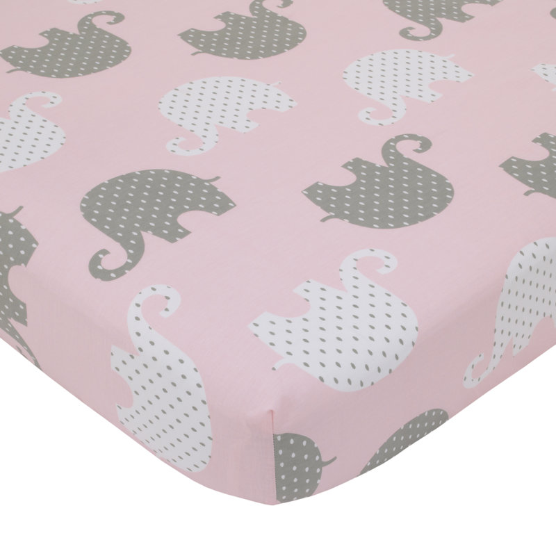 Viaan 8 Piece Crib Bedding Set, Pink