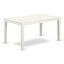 Ensemble de table de salle à manger moderne 5 pièces comprenant une table rectangulaire en bois et 4 chaises Parson rembourrées en tissu brun, lin blanc-228050547-228050544