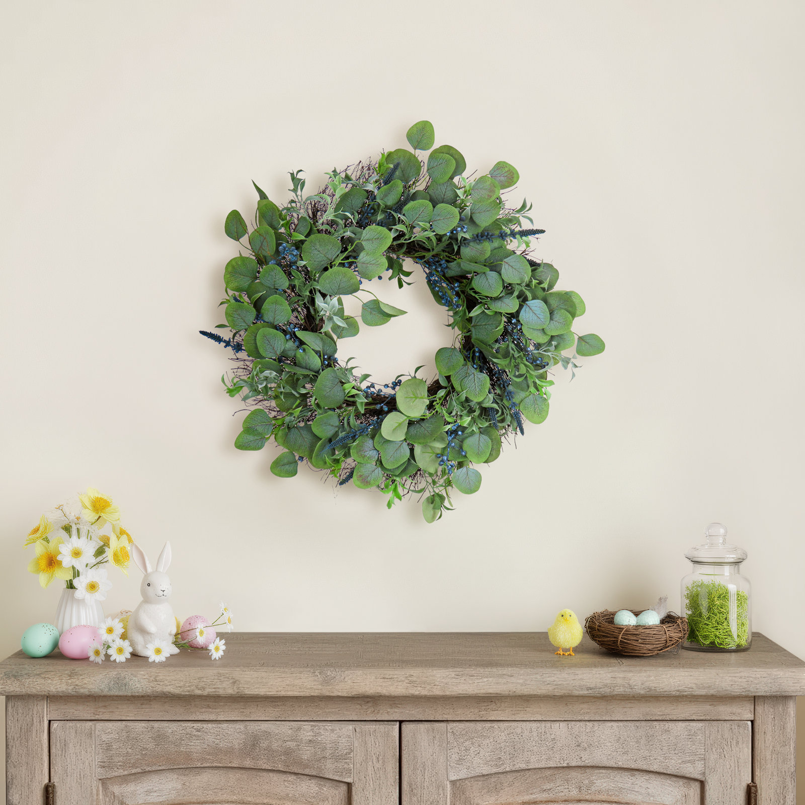 Primrue 24" Eucalyptus Leaves Wreath