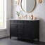 Ensemble de meuble-lavabo simple autoportant 48 po avec comptoir en céramique et système de rangement de salle de bain 48 po-133407146